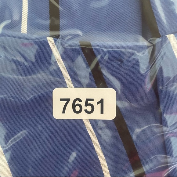 Diane Von Furstenberg Blue White Striped Crossover Jumpsuit 37651 - Picture 12 of 12